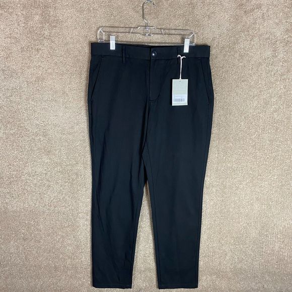 Everlane Performance Chino Pants Mens 32 x 30 Black Uniform Athletic Fit NEW - Picture 3 of 13